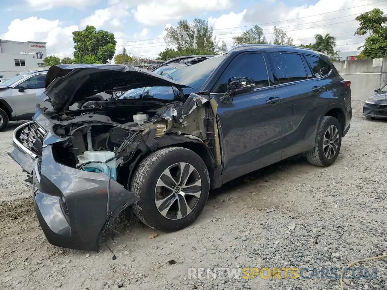 1 fotografías del automóvil dañado 5TDGZRAH4LS022288 TOYOTA HIGHLANDER 2020