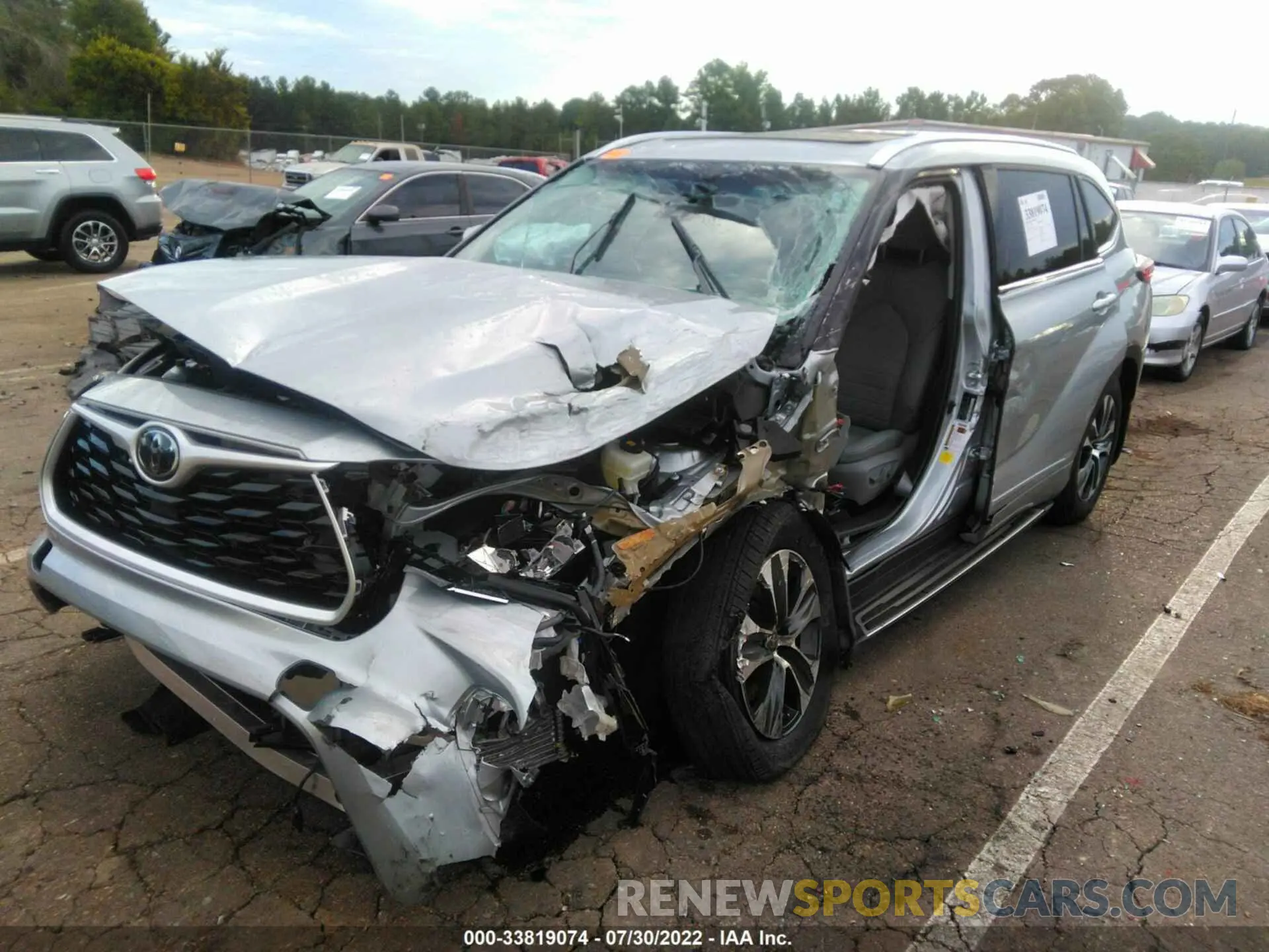 6 fotografías del automóvil dañado 5TDGZRAH4LS508986 TOYOTA HIGHLANDER 2020