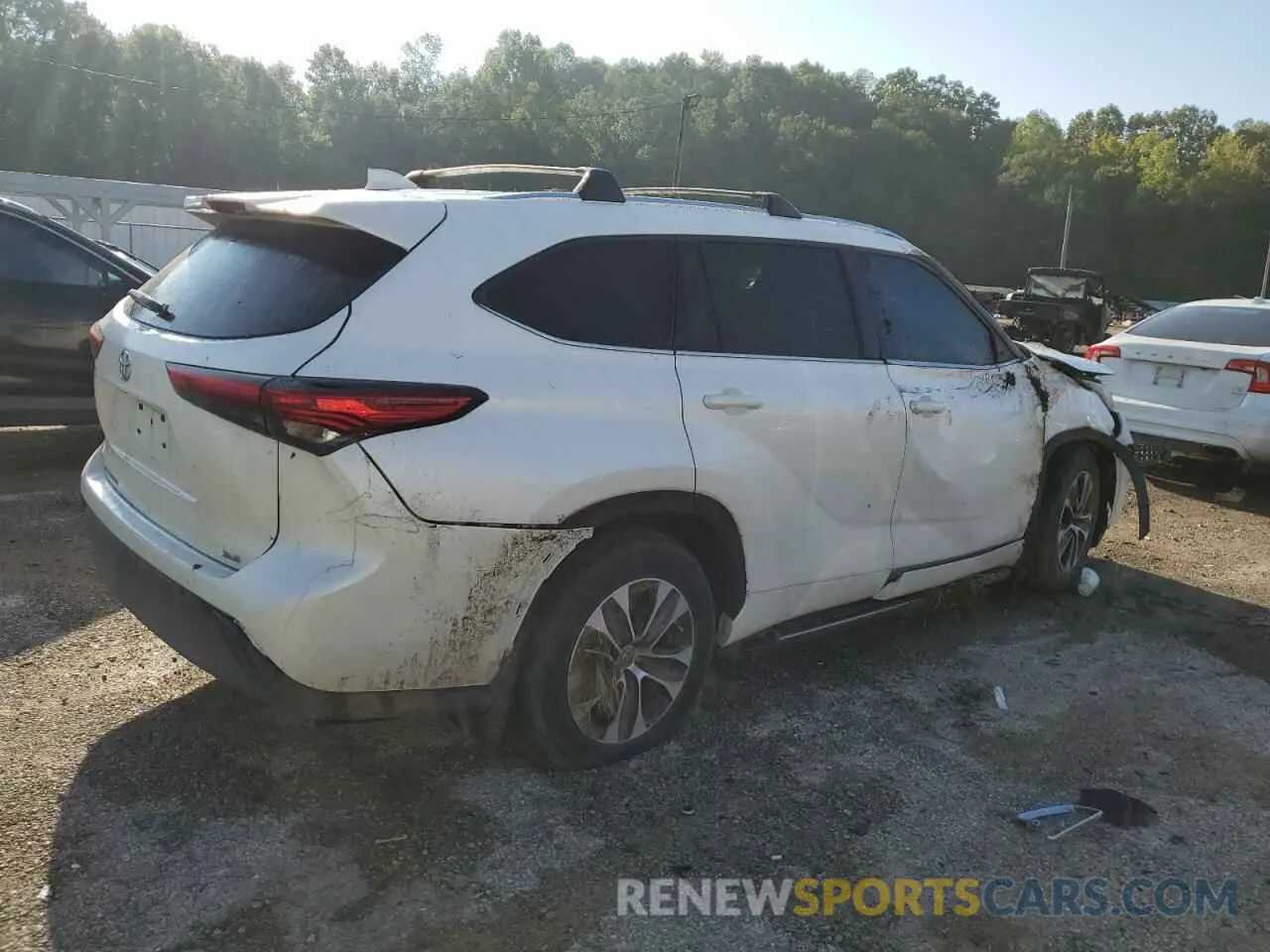 3 fotografías del automóvil dañado 5TDGZRAH5LS019433 TOYOTA HIGHLANDER 2020