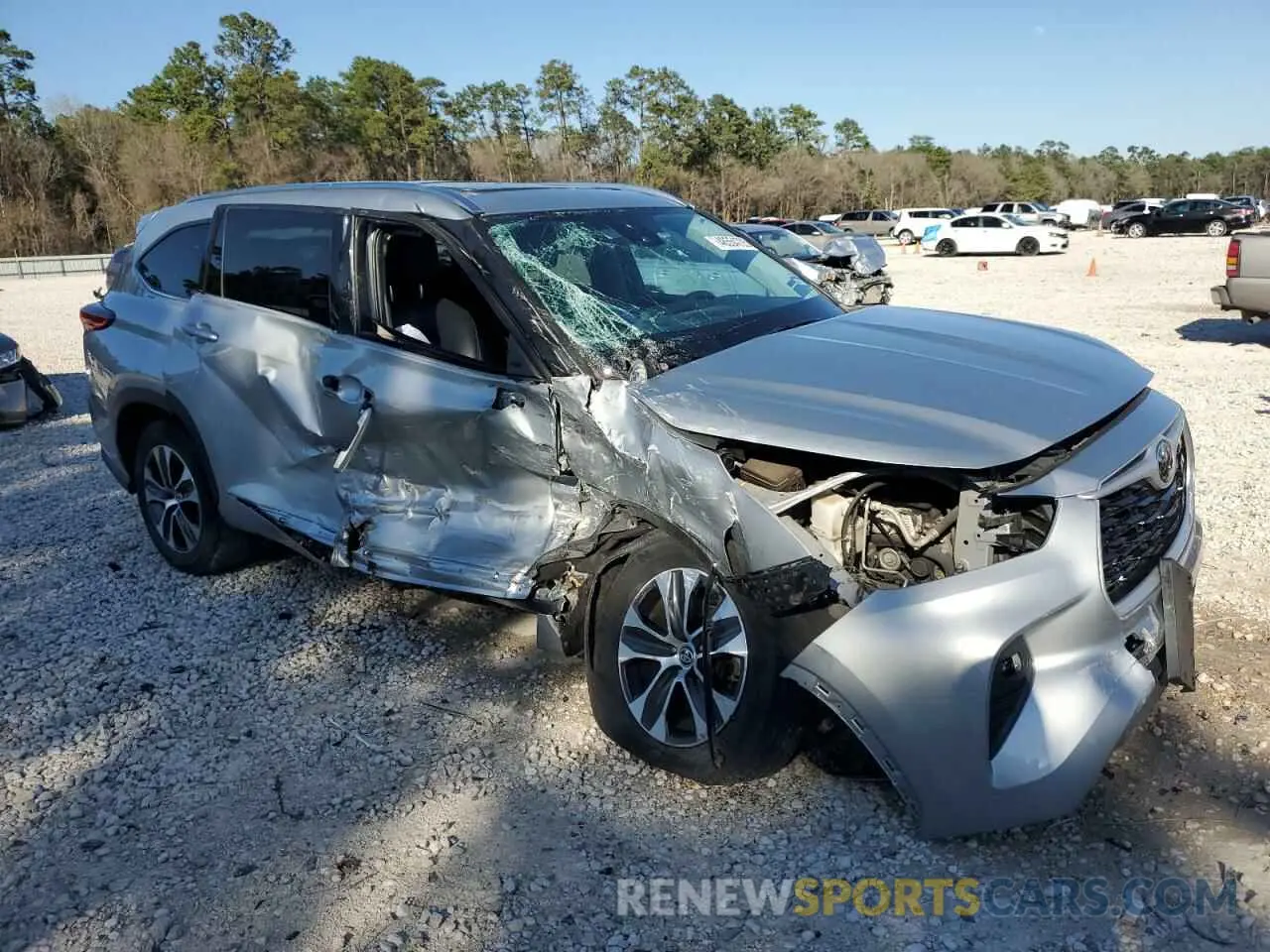 4 fotografías del automóvil dañado 5TDGZRAH5LS504770 TOYOTA HIGHLANDER 2020