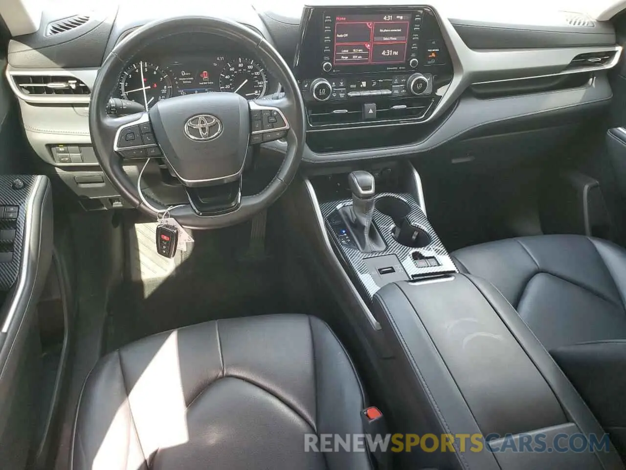 8 fotografías del automóvil dañado 5TDGZRAH6LS500727 TOYOTA HIGHLANDER 2020
