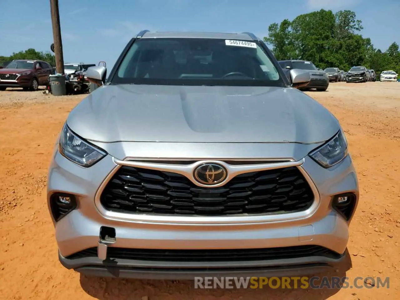 5 fotografías del automóvil dañado 5TDGZRAH6LS501683 TOYOTA HIGHLANDER 2020
