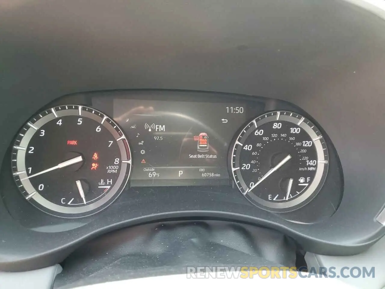9 fotografías del automóvil dañado 5TDGZRAH6LS501683 TOYOTA HIGHLANDER 2020