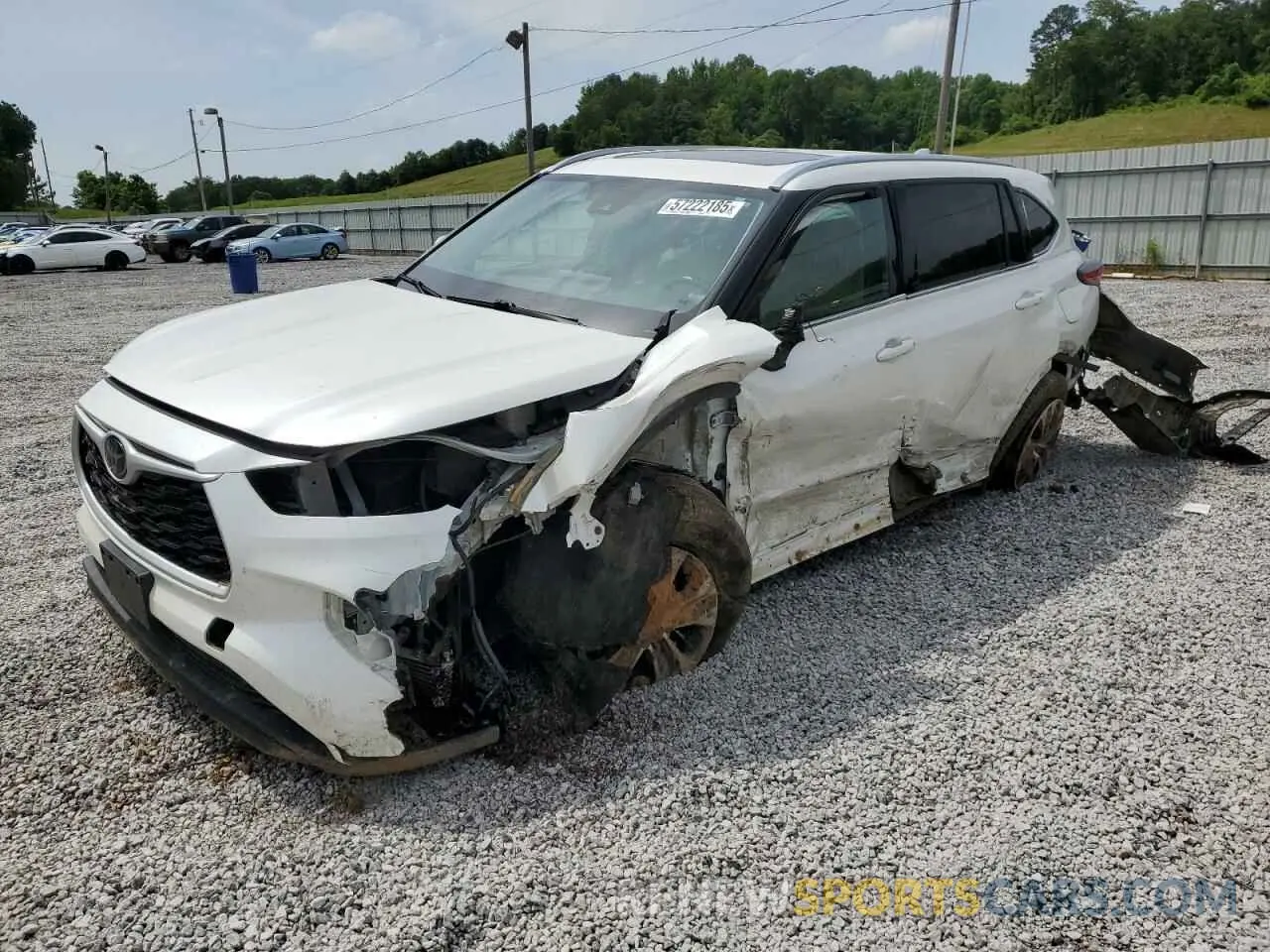 1 fotografías del automóvil dañado 5TDGZRAH9LS504383 TOYOTA HIGHLANDER 2020