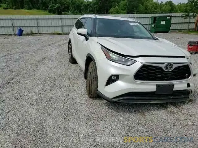 14 fotografías del automóvil dañado 5TDGZRAH9LS504383 TOYOTA HIGHLANDER 2020