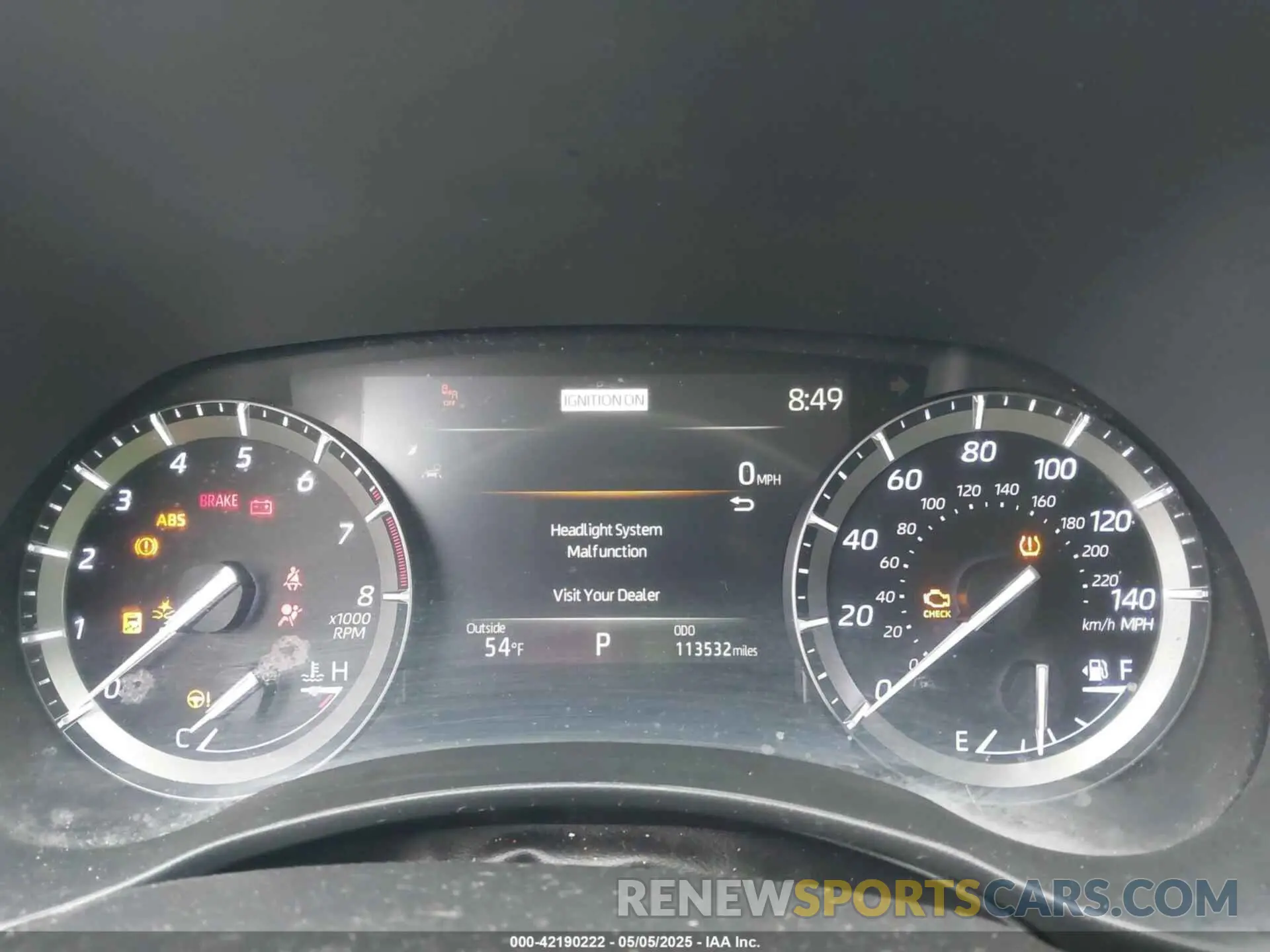 7 fotografías del automóvil dañado 5TDGZRAHXLS011098 TOYOTA HIGHLANDER 2020