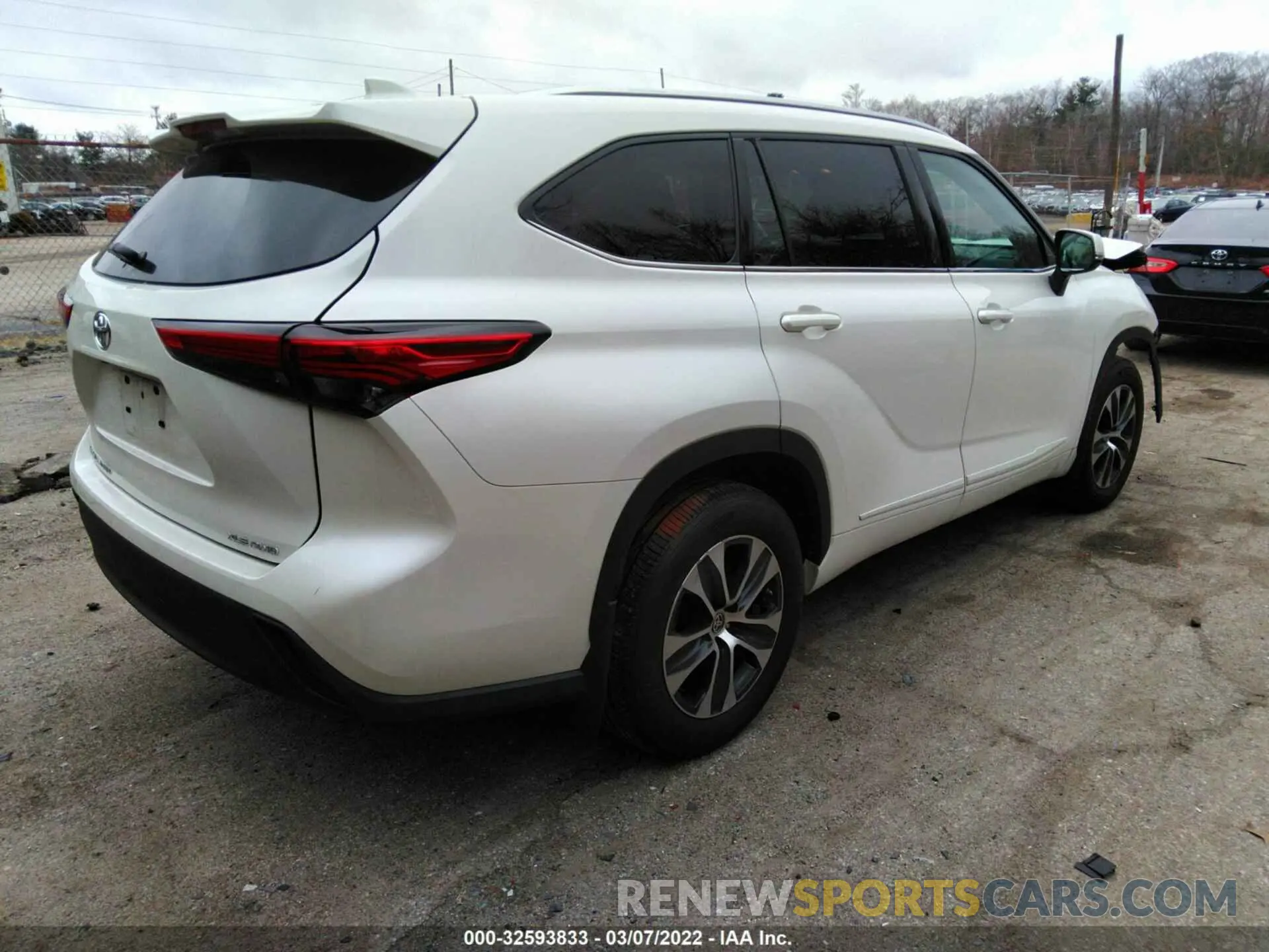 4 fotografías del automóvil dañado 5TDGZRBH0LS506523 TOYOTA HIGHLANDER 2020