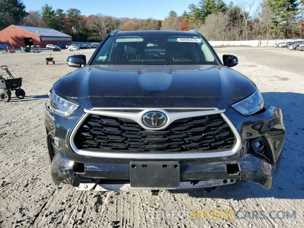 5 fotografías del automóvil dañado 5TDGZRBH0LS519806 TOYOTA HIGHLANDER 2020