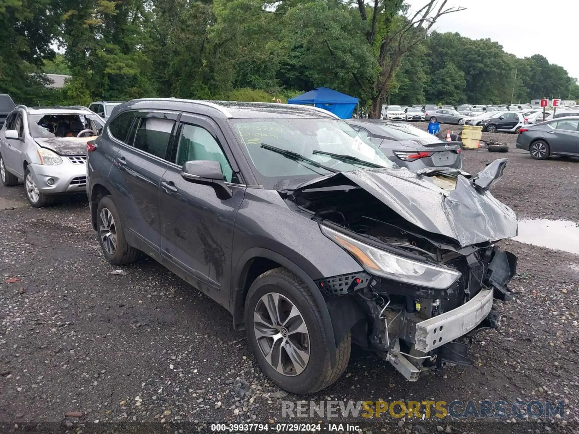 1 fotografías del automóvil dañado 5TDGZRBH1LS025860 TOYOTA HIGHLANDER 2020