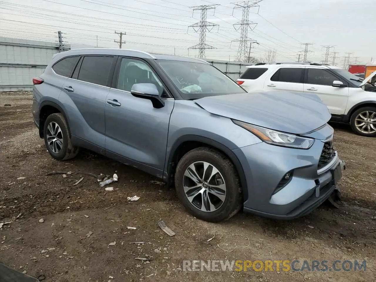 4 fotografías del automóvil dañado 5TDGZRBH1LS052265 TOYOTA HIGHLANDER 2020