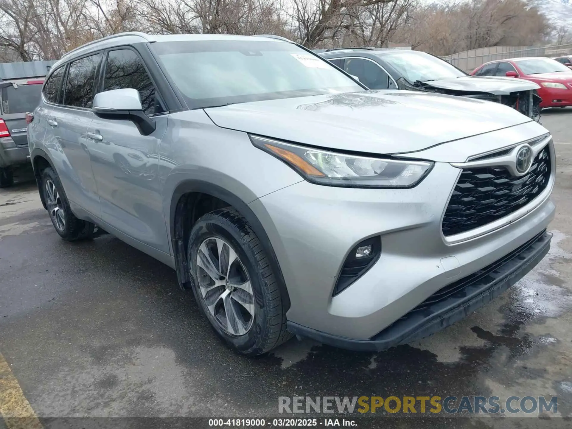 1 fotografías del automóvil dañado 5TDGZRBH1LS502142 TOYOTA HIGHLANDER 2020