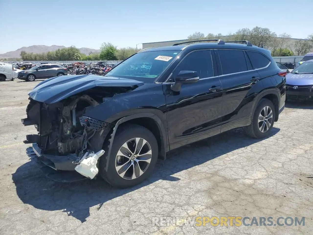 1 fotografías del automóvil dañado 5TDGZRBH1LS514145 TOYOTA HIGHLANDER 2020