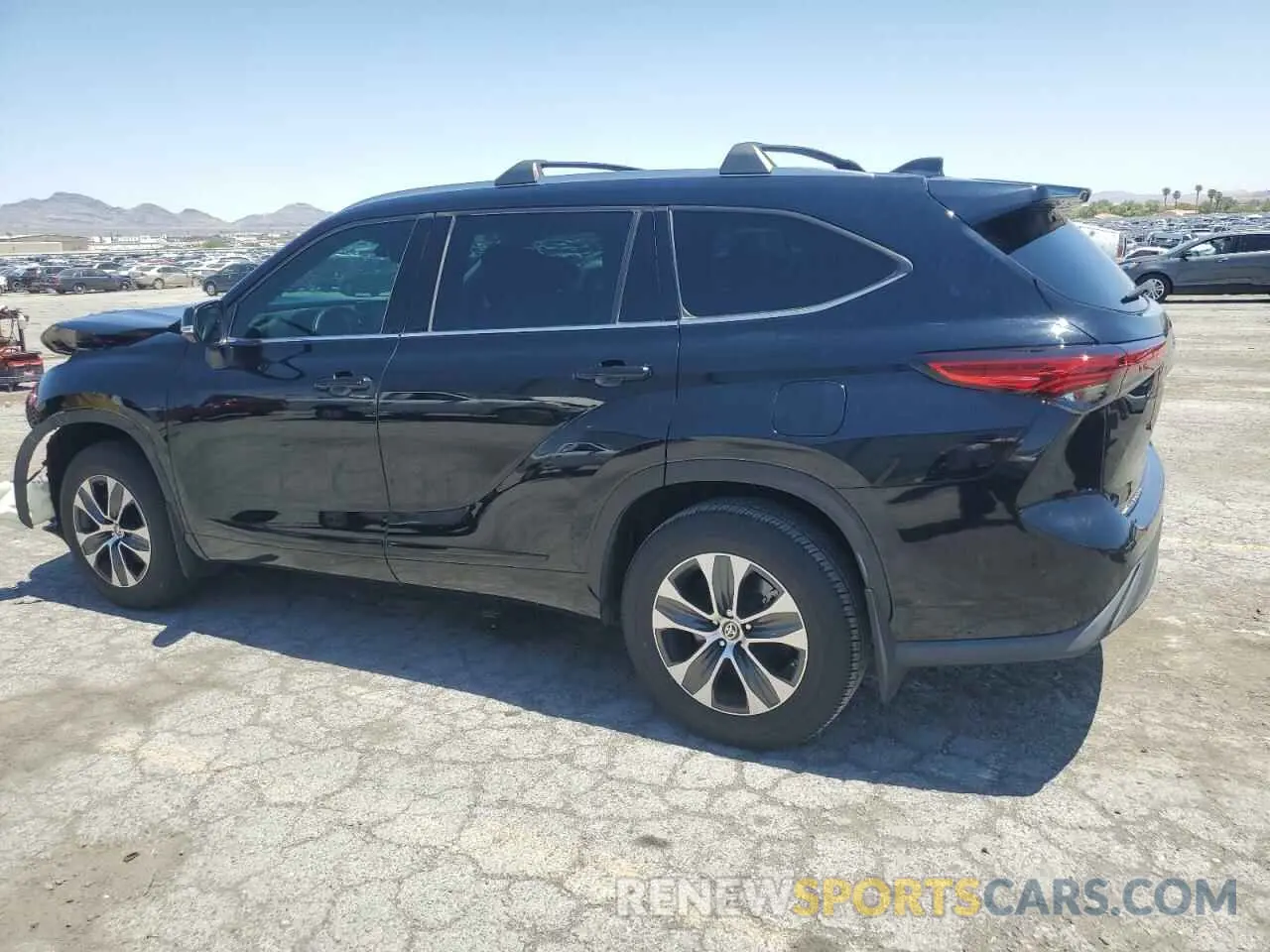 2 fotografías del automóvil dañado 5TDGZRBH1LS514145 TOYOTA HIGHLANDER 2020