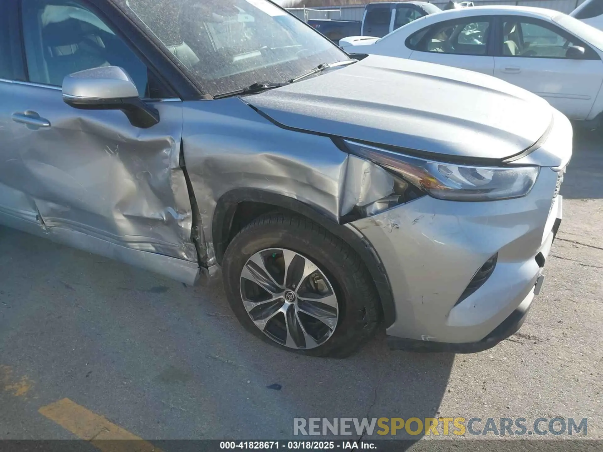 6 fotografías del automóvil dañado 5TDGZRBH1LS520642 TOYOTA HIGHLANDER 2020