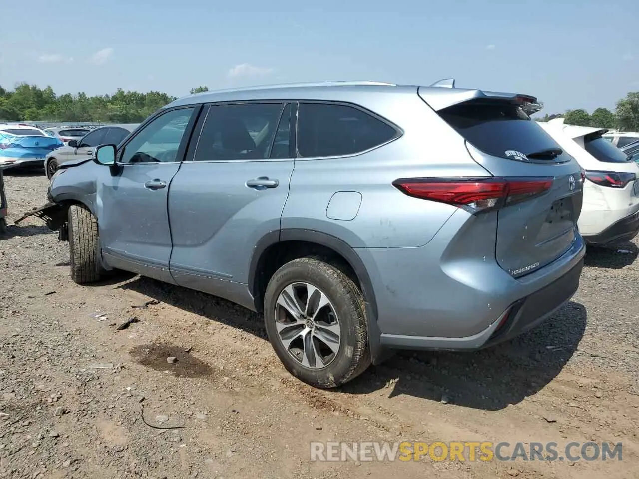 2 fotografías del automóvil dañado 5TDGZRBH2LS004578 TOYOTA HIGHLANDER 2020