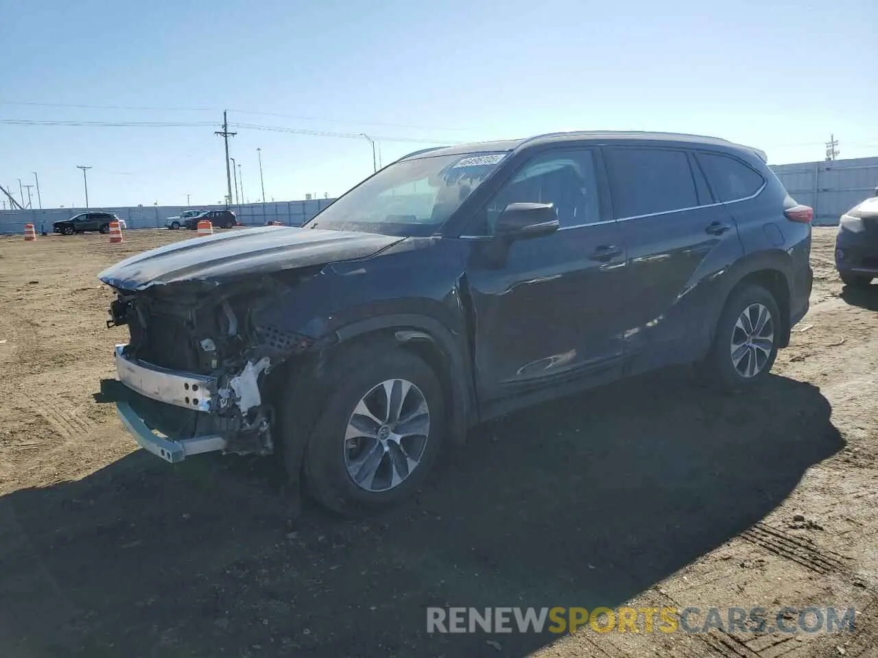 1 fotografías del automóvil dañado 5TDGZRBH2LS043543 TOYOTA HIGHLANDER 2020