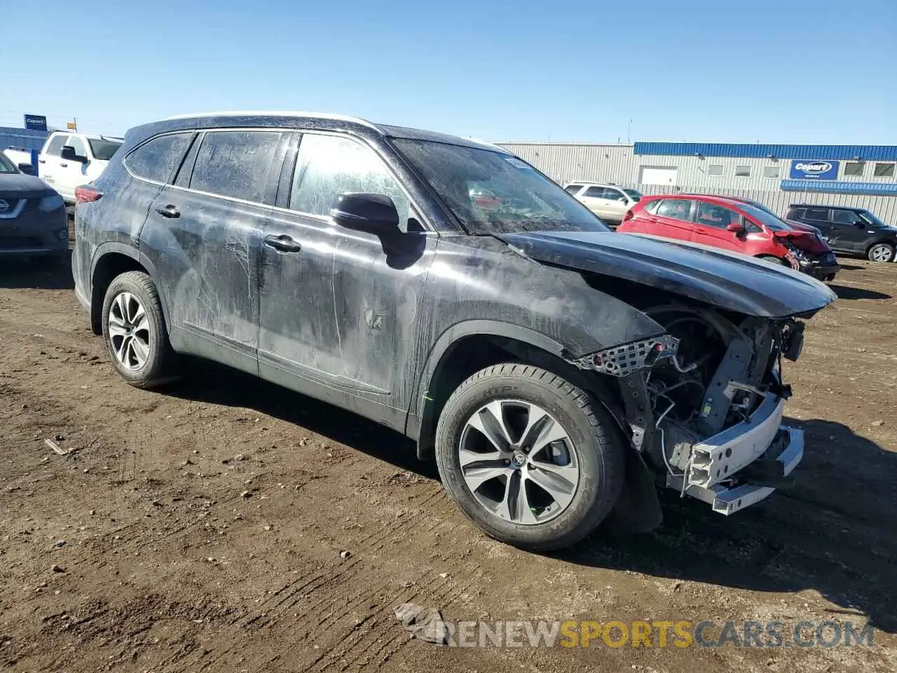 4 fotografías del automóvil dañado 5TDGZRBH2LS043543 TOYOTA HIGHLANDER 2020