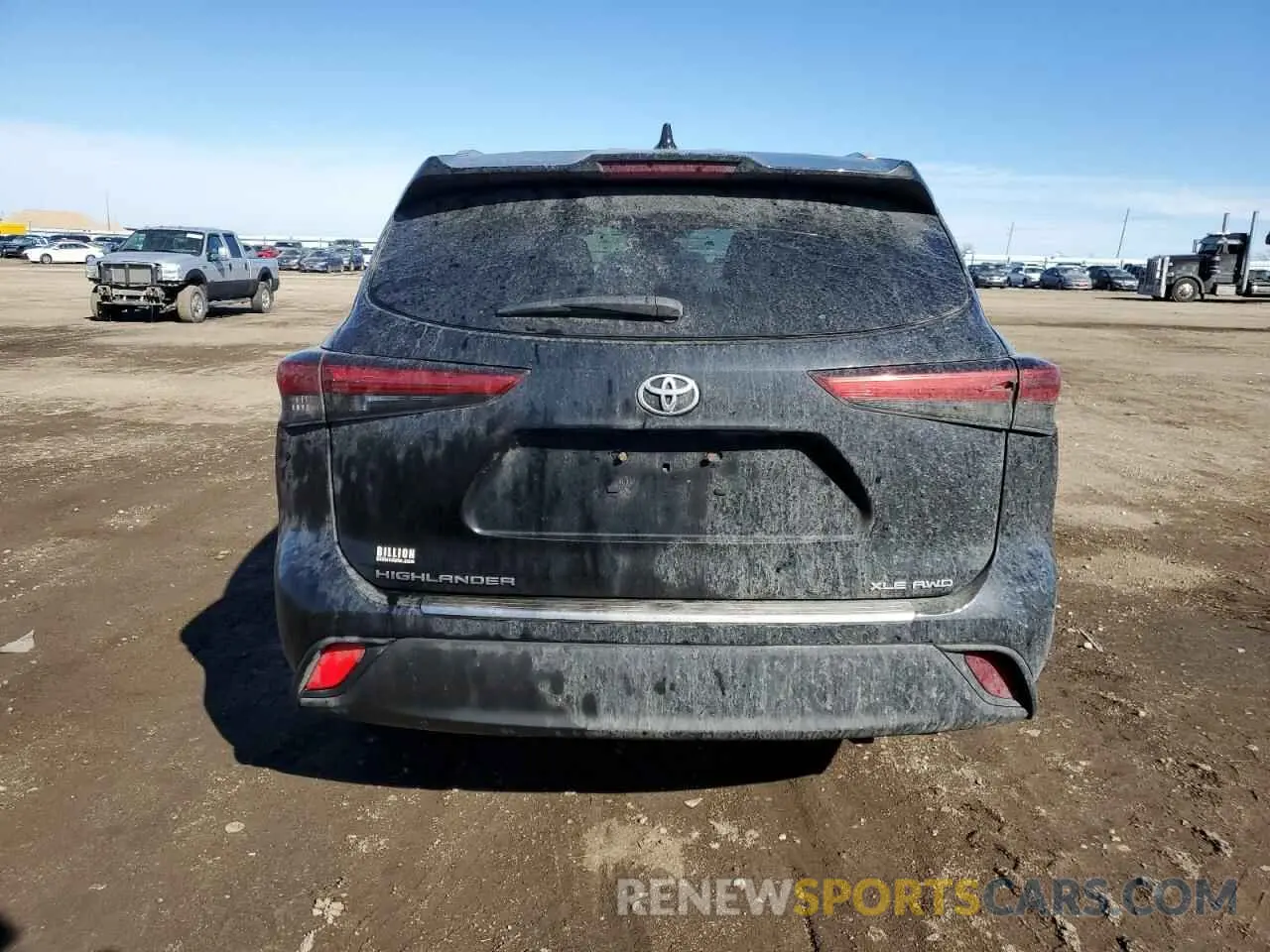 6 fotografías del automóvil dañado 5TDGZRBH2LS043543 TOYOTA HIGHLANDER 2020