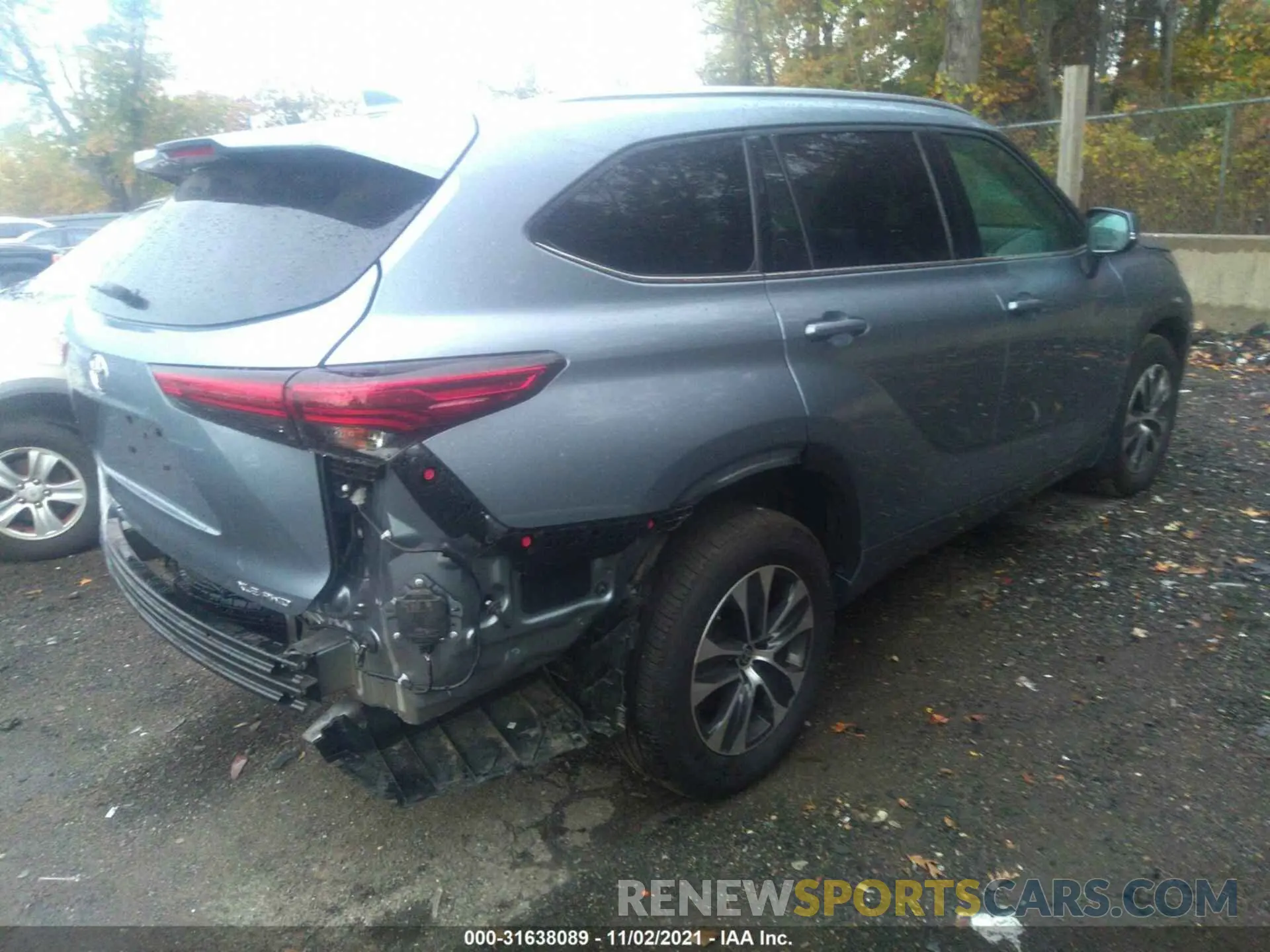 4 fotografías del automóvil dañado 5TDGZRBH3LS028131 TOYOTA HIGHLANDER 2020
