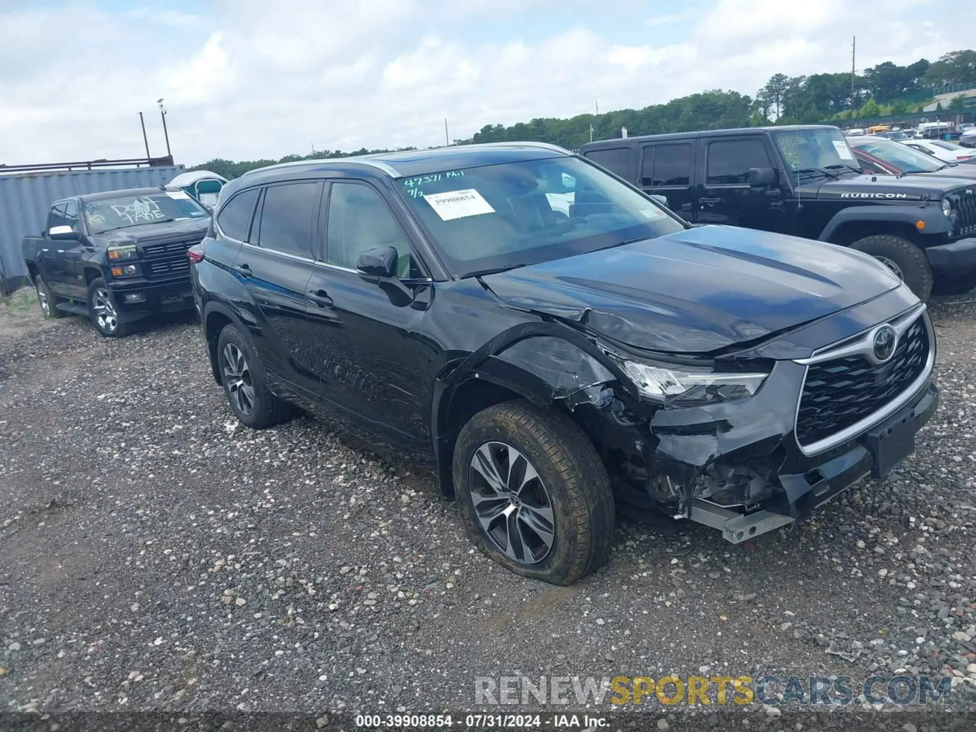 1 fotografías del automóvil dañado 5TDGZRBH3LS507746 TOYOTA HIGHLANDER 2020
