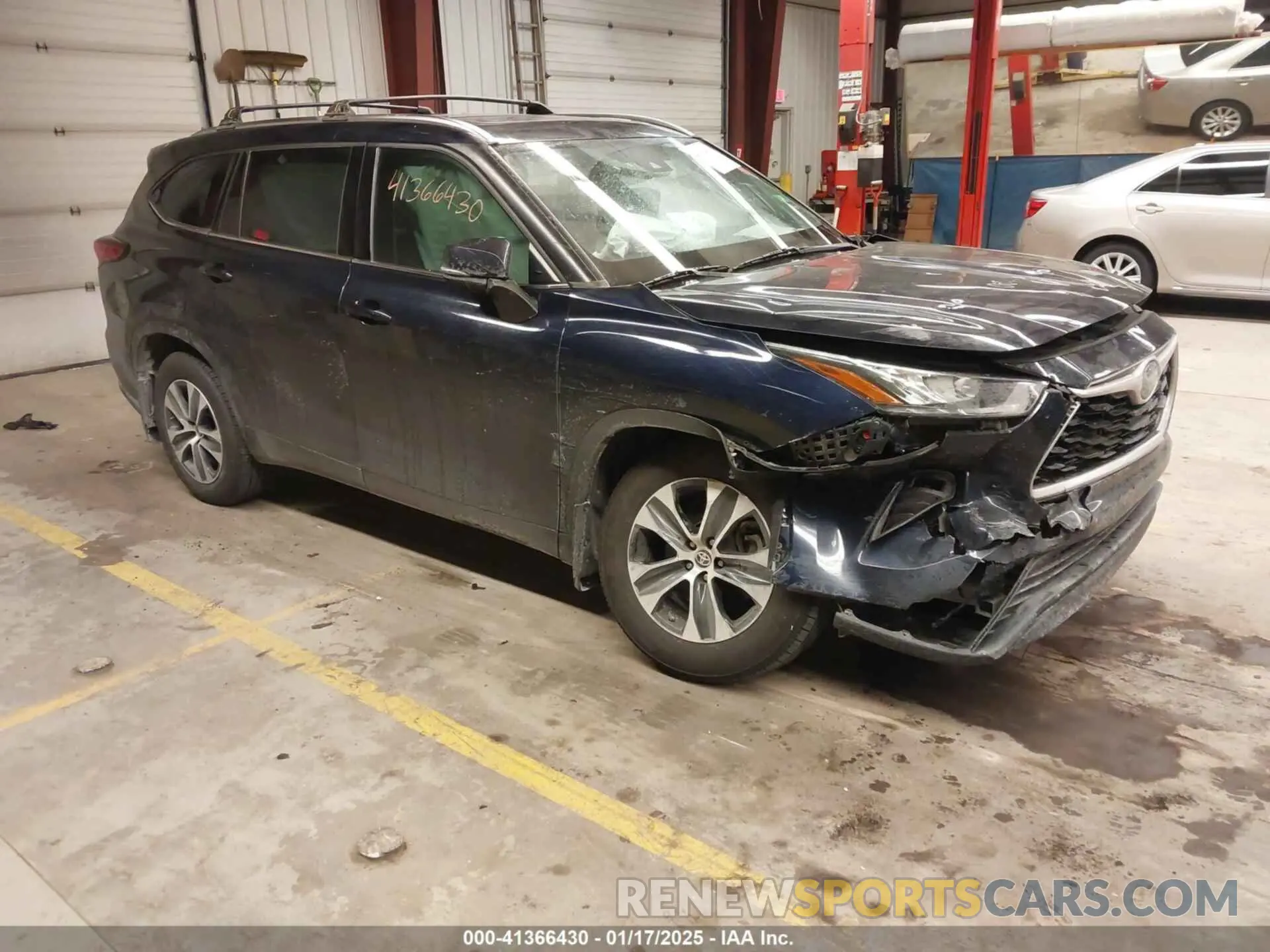 1 fotografías del automóvil dañado 5TDGZRBH3LS519783 TOYOTA HIGHLANDER 2020