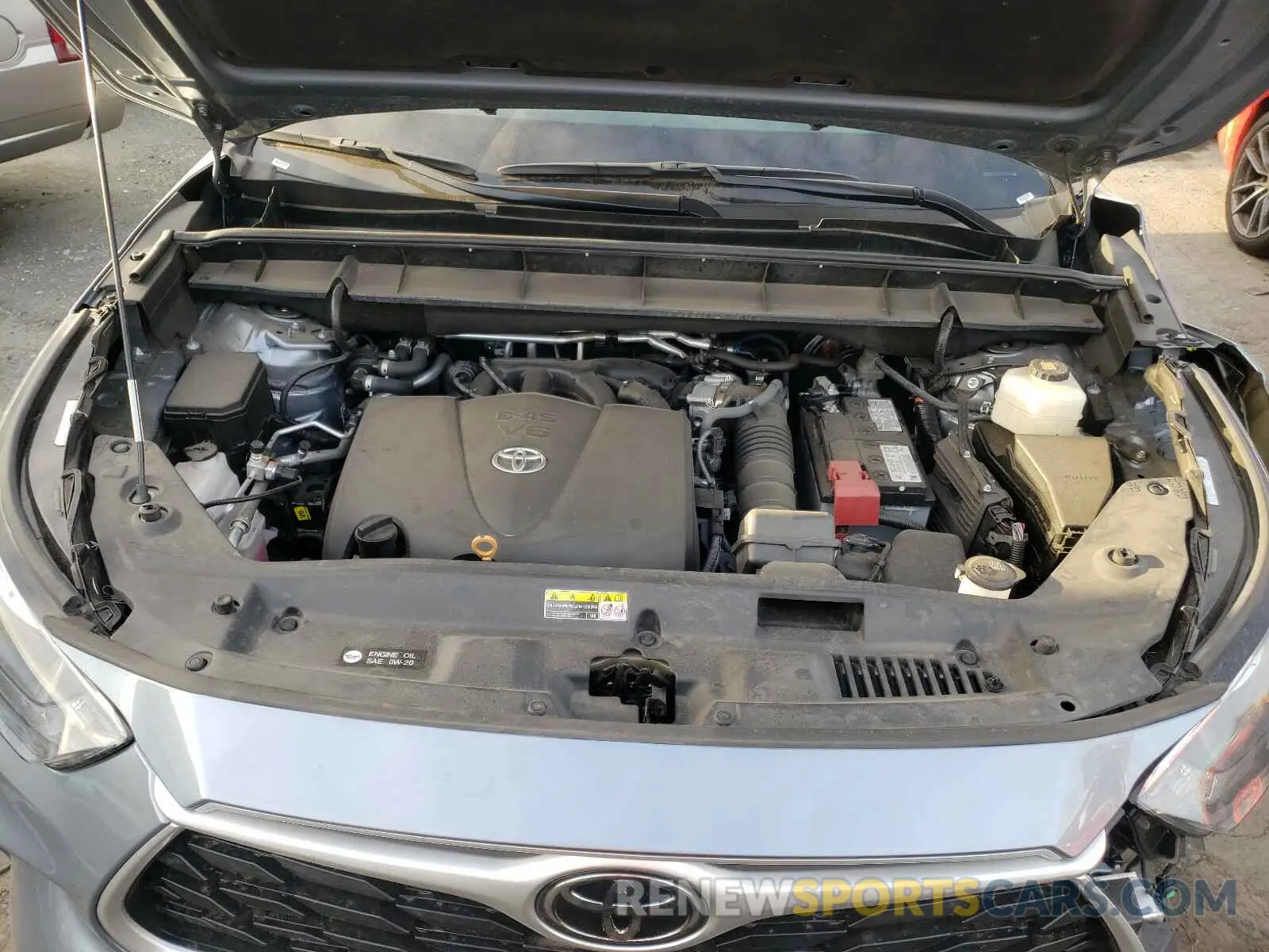 7 fotografías del automóvil dañado 5TDGZRBH5LS010973 TOYOTA HIGHLANDER 2020