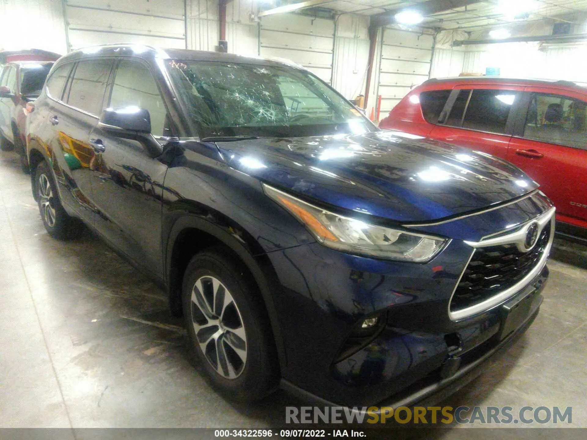 1 fotografías del automóvil dañado 5TDGZRBH5LS507036 TOYOTA HIGHLANDER 2020