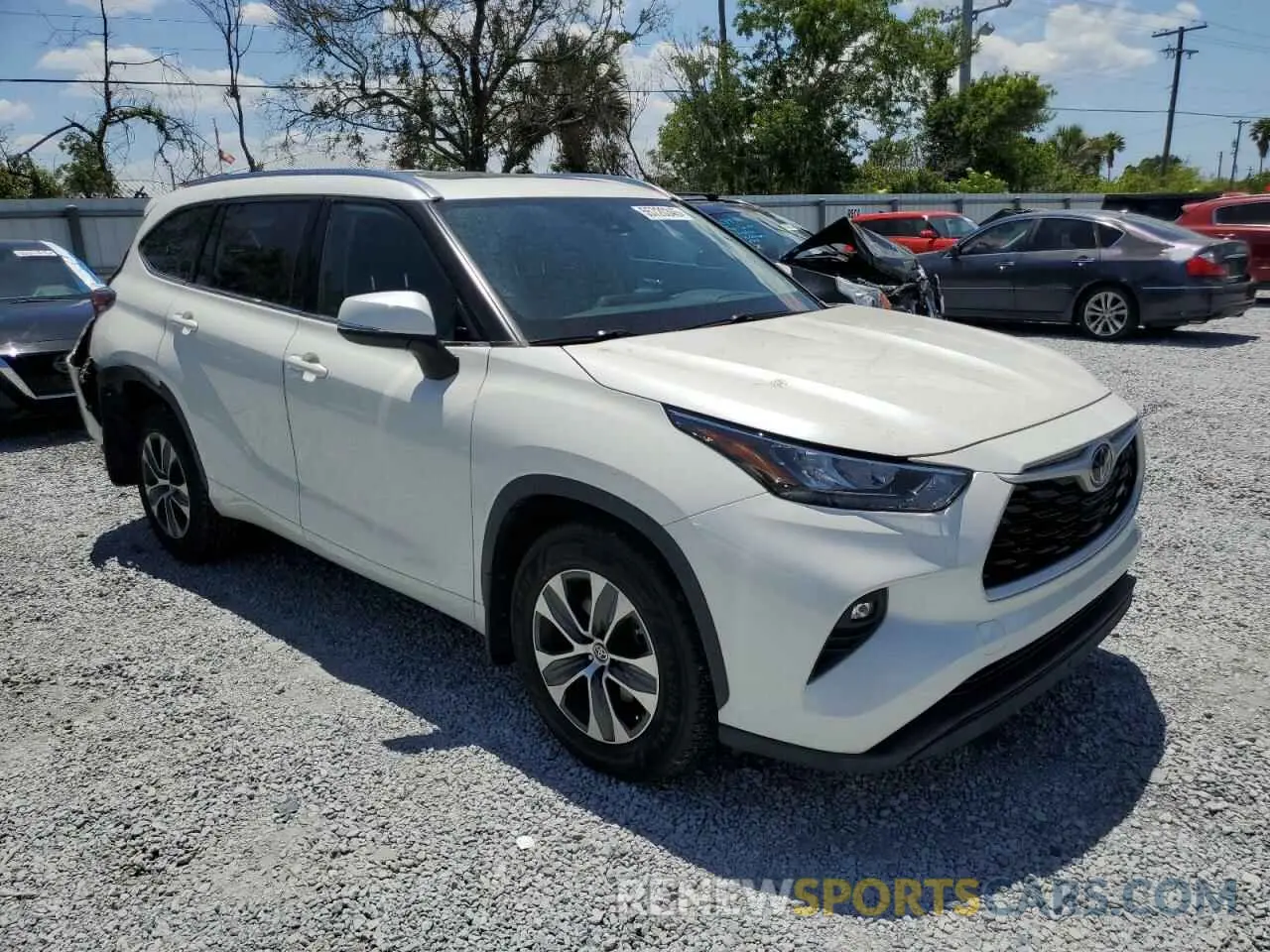 4 fotografías del automóvil dañado 5TDGZRBH5LS519400 TOYOTA HIGHLANDER 2020