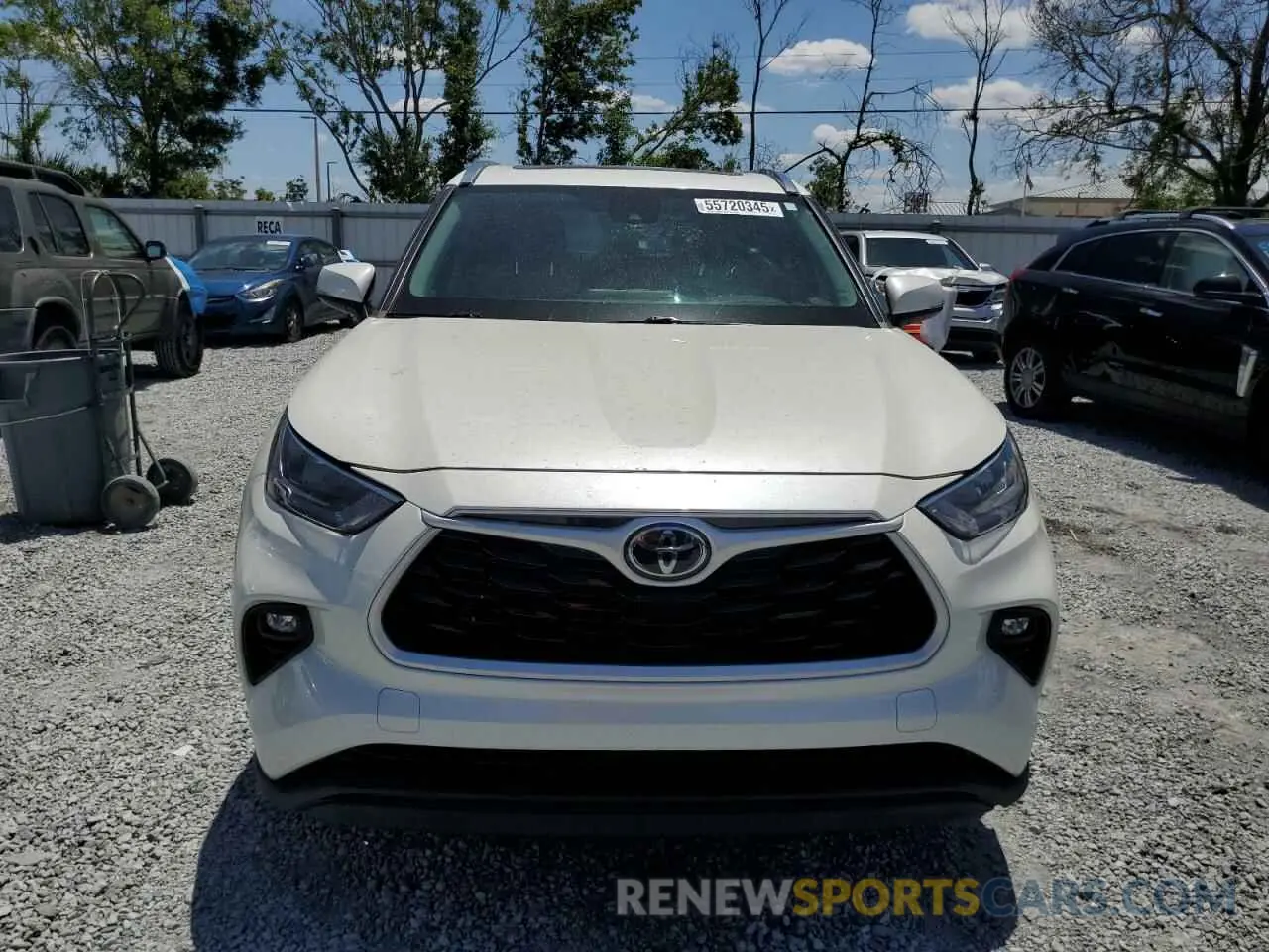 5 fotografías del automóvil dañado 5TDGZRBH5LS519400 TOYOTA HIGHLANDER 2020