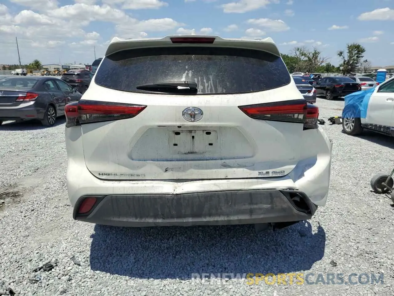 6 fotografías del automóvil dañado 5TDGZRBH5LS519400 TOYOTA HIGHLANDER 2020