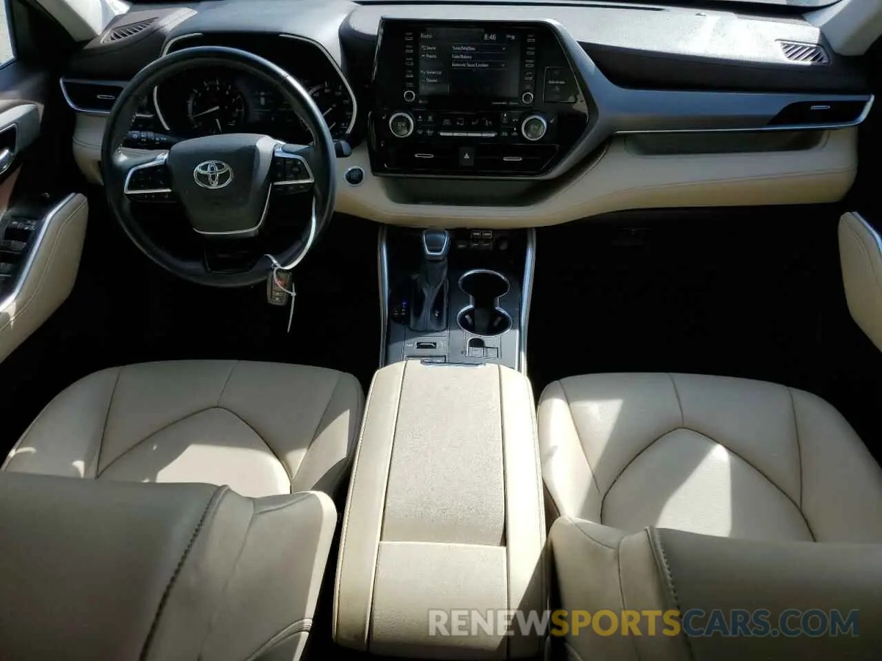 8 fotografías del automóvil dañado 5TDGZRBH6LS050513 TOYOTA HIGHLANDER 2020