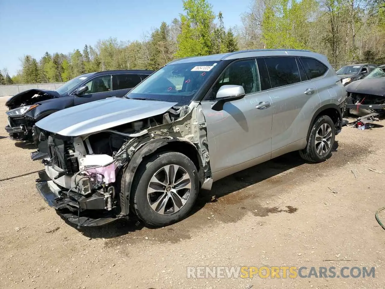 1 fotografías del automóvil dañado 5TDGZRBH8LS522520 TOYOTA HIGHLANDER 2020