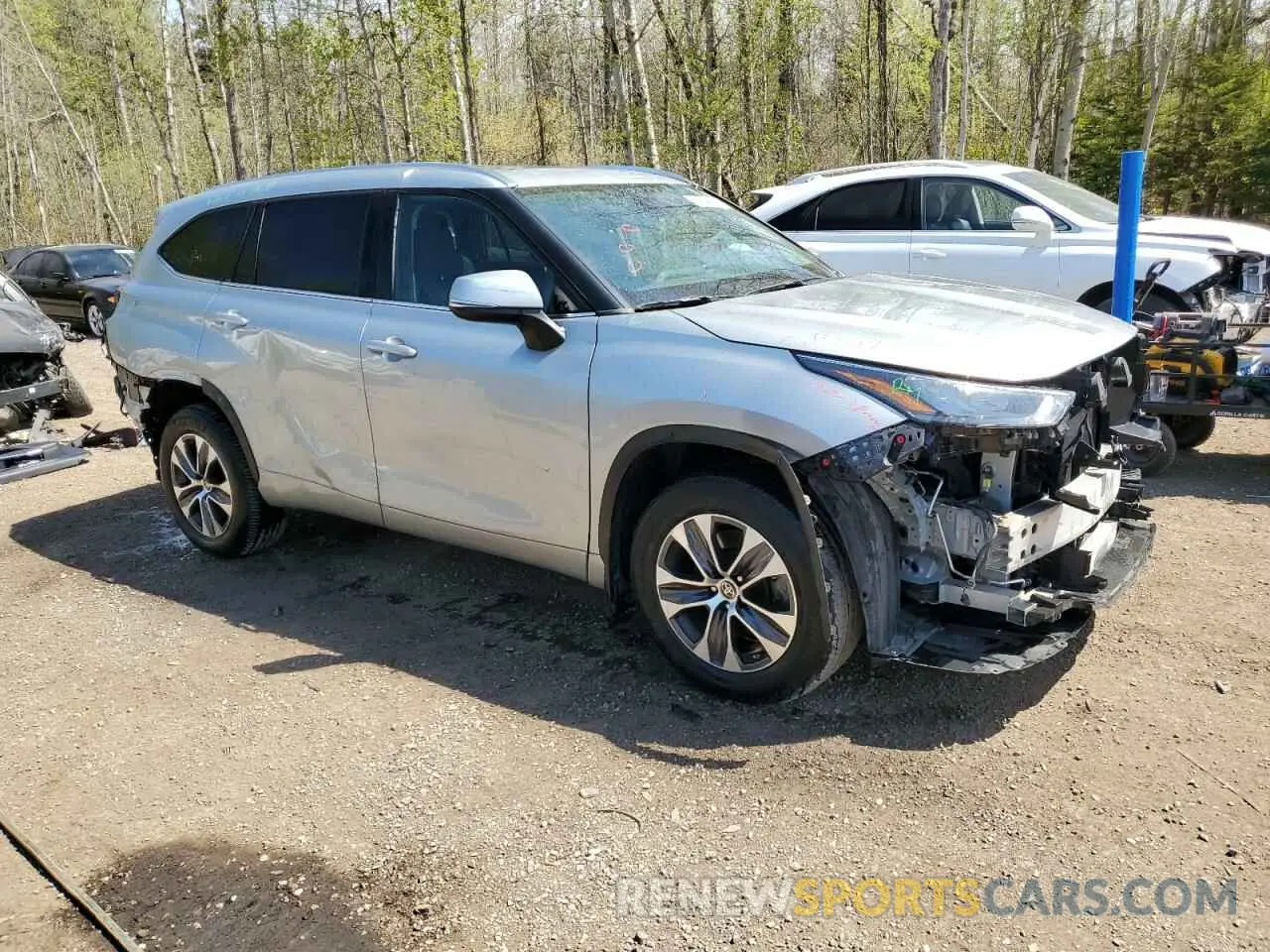 4 fotografías del automóvil dañado 5TDGZRBH8LS522520 TOYOTA HIGHLANDER 2020
