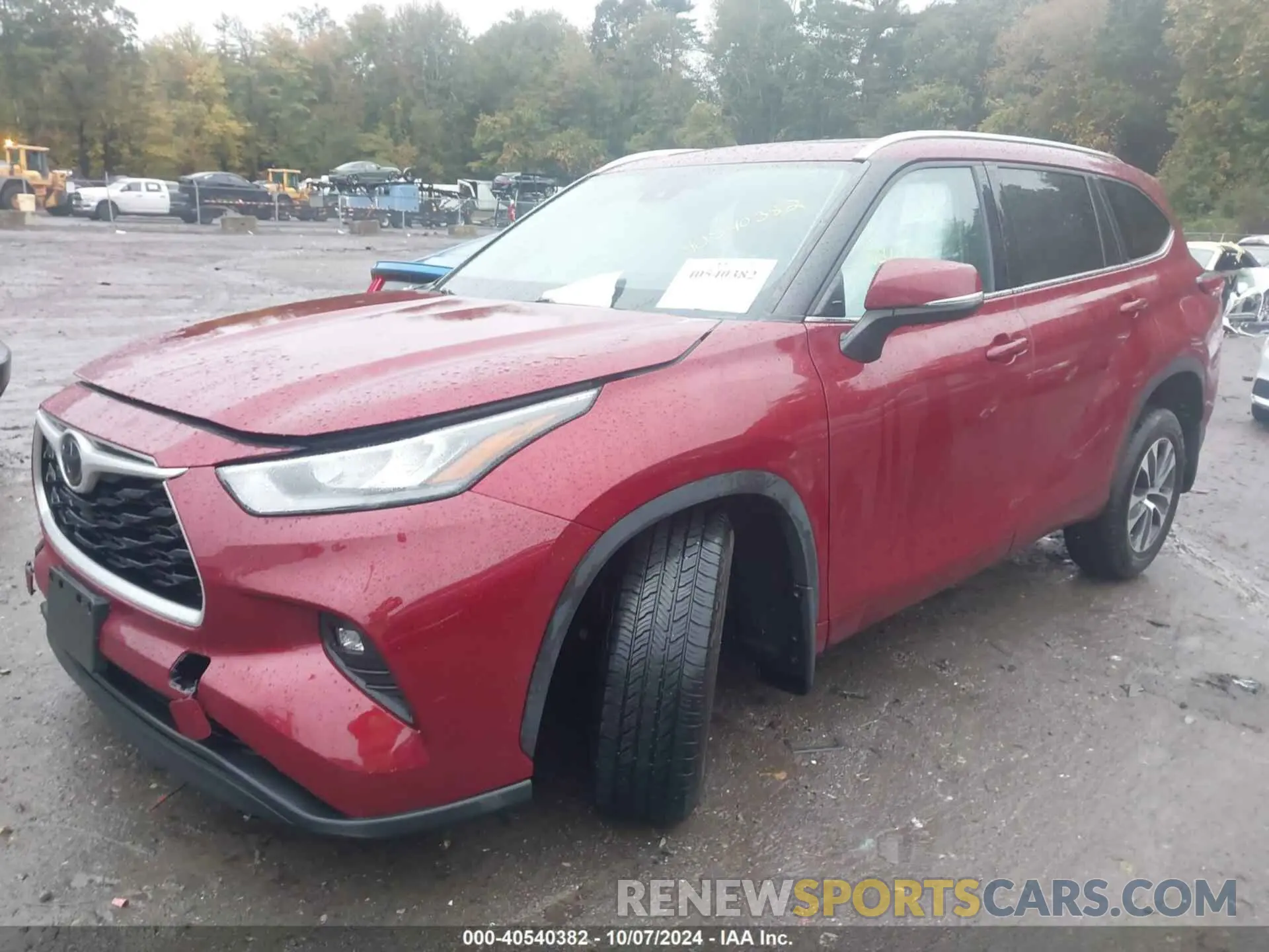 2 fotografías del automóvil dañado 5TDGZRBH9LS056273 TOYOTA HIGHLANDER 2020