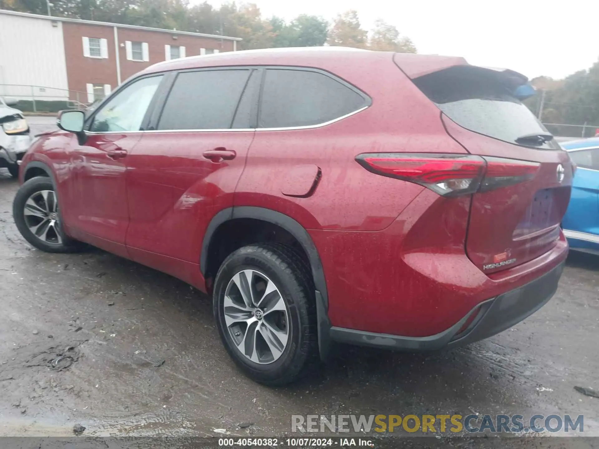3 fotografías del automóvil dañado 5TDGZRBH9LS056273 TOYOTA HIGHLANDER 2020