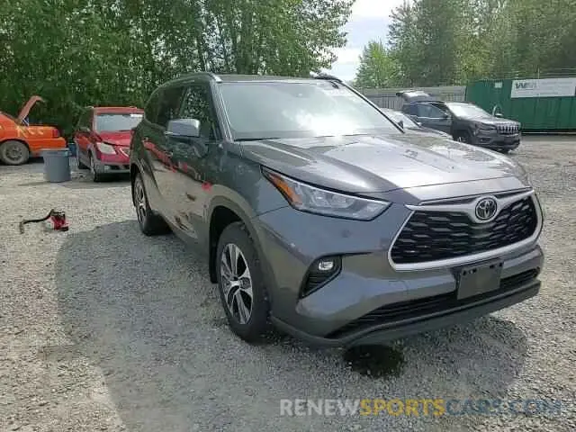 14 fotografías del automóvil dañado 5TDGZRBHXLS516539 TOYOTA HIGHLANDER 2020