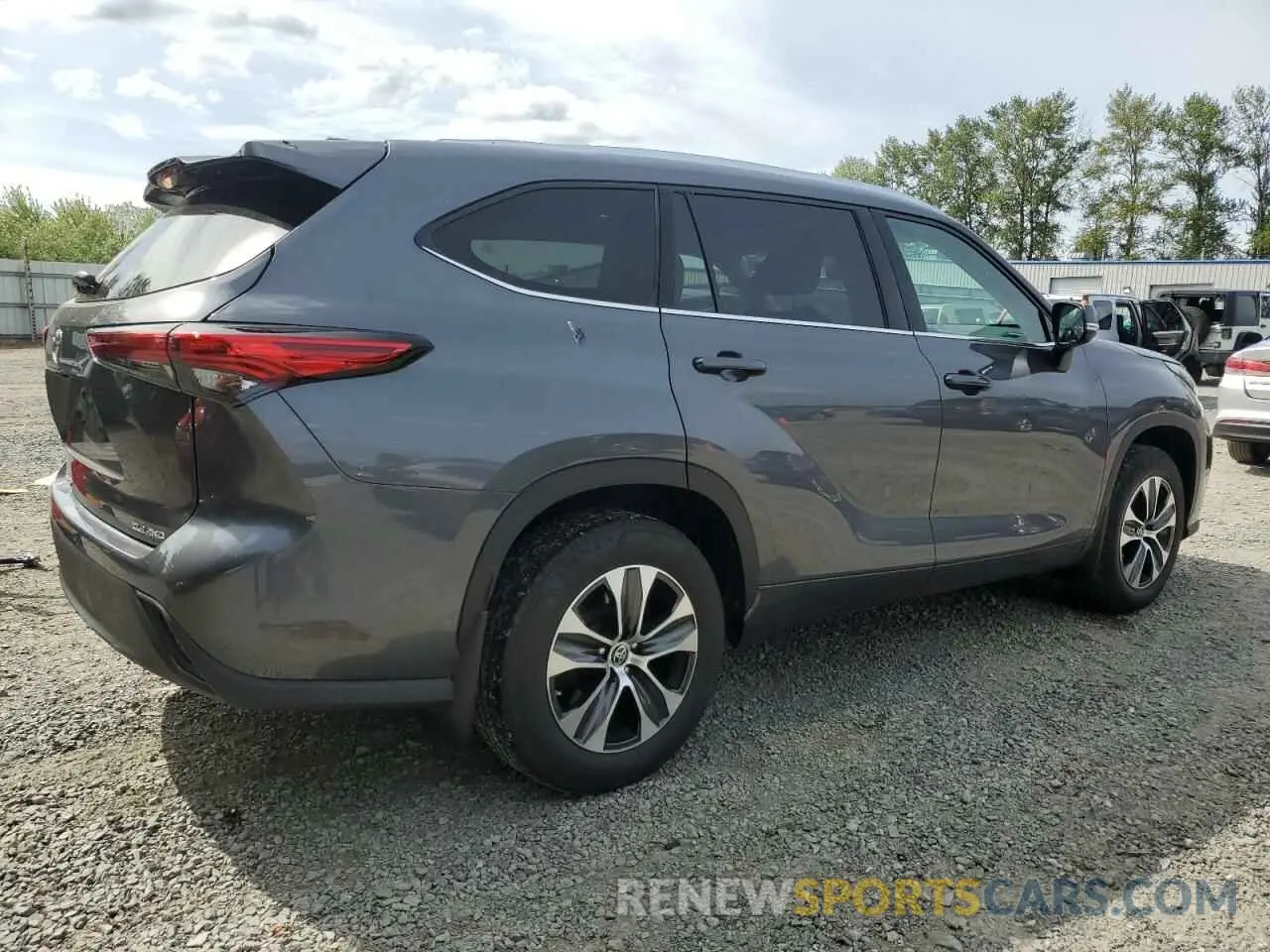 3 fotografías del automóvil dañado 5TDGZRBHXLS516539 TOYOTA HIGHLANDER 2020