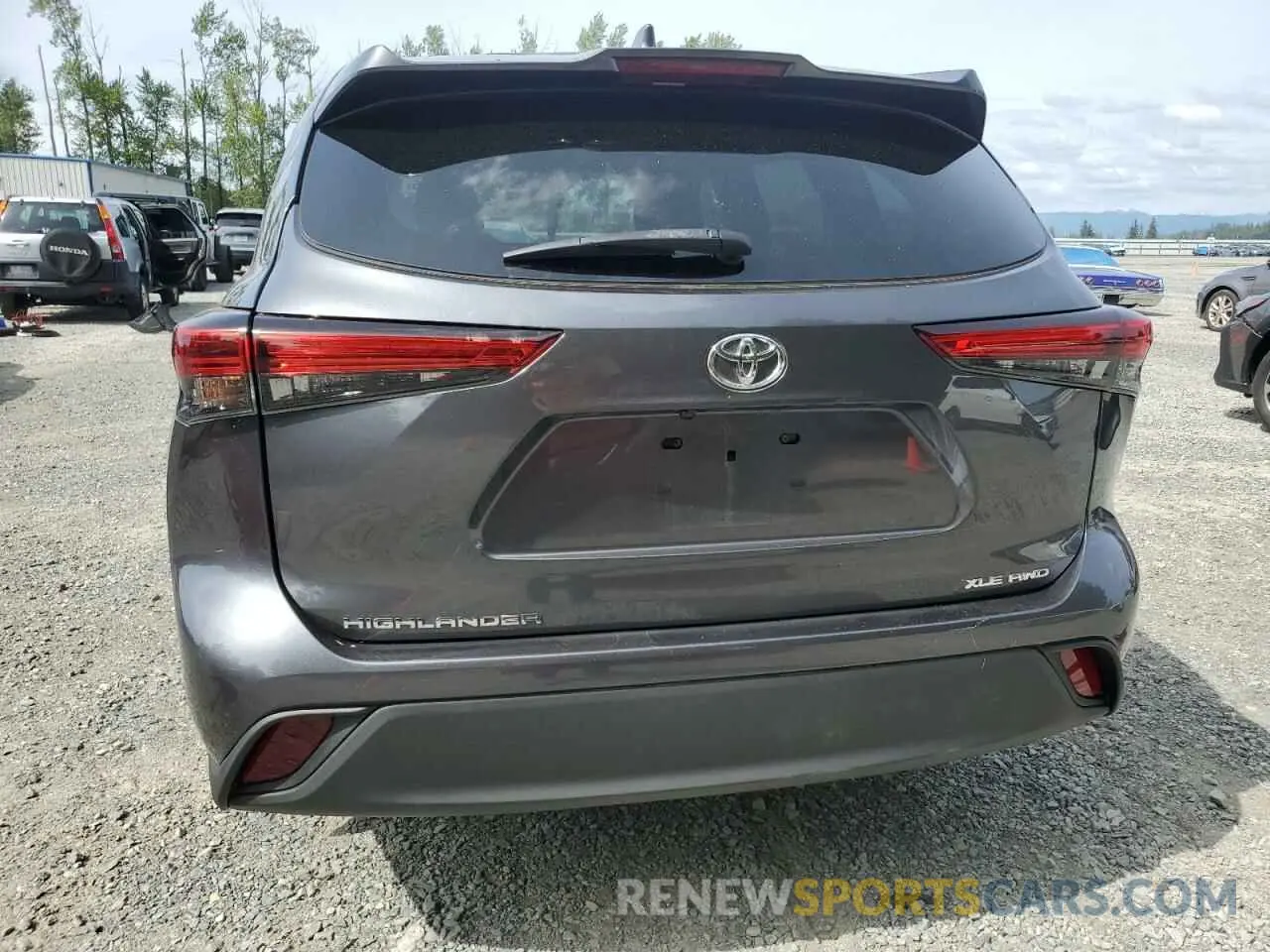 6 fotografías del automóvil dañado 5TDGZRBHXLS516539 TOYOTA HIGHLANDER 2020