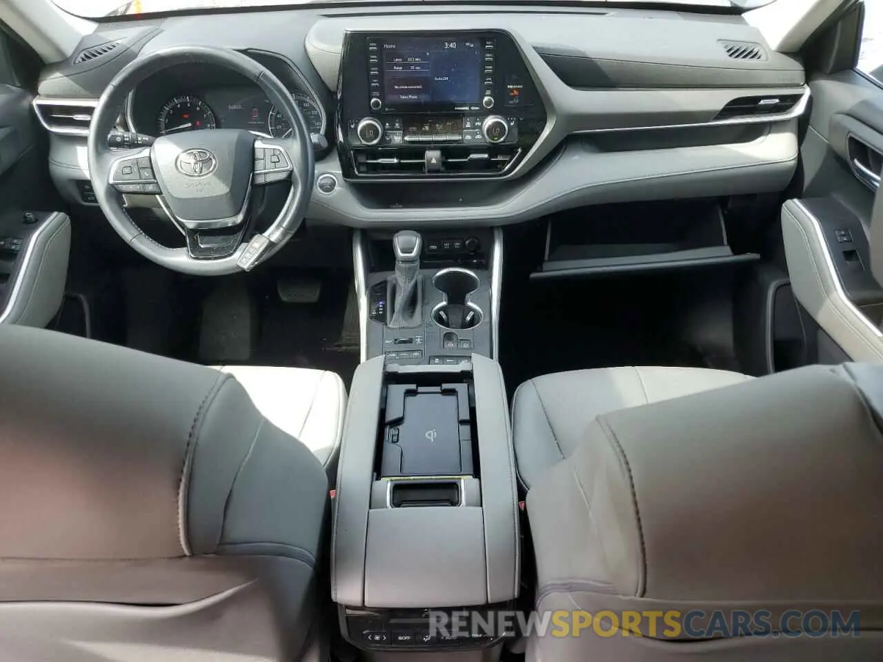 8 fotografías del automóvil dañado 5TDGZRBHXLS516539 TOYOTA HIGHLANDER 2020