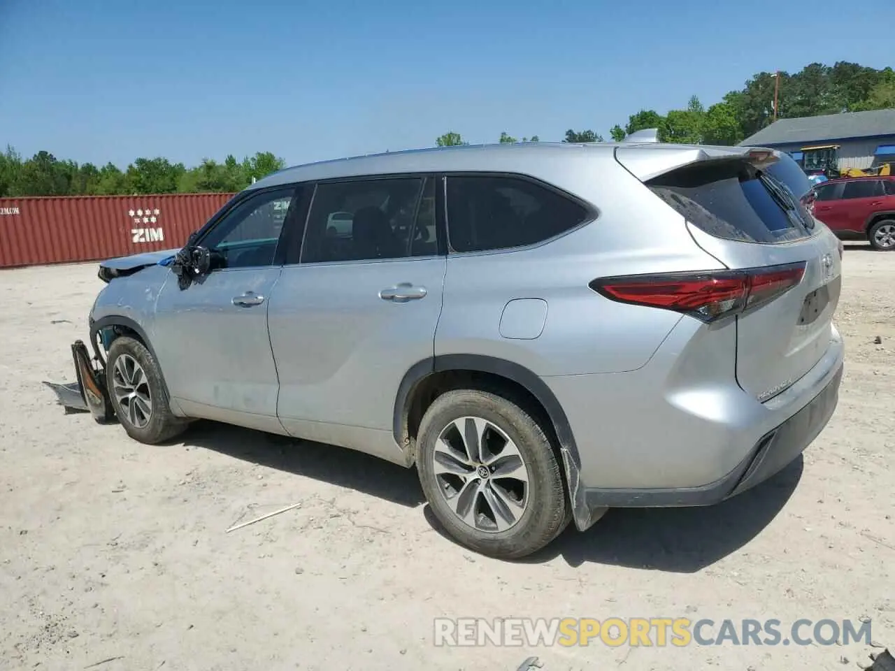 2 fotografías del automóvil dañado 5TDGZRBHXLS517481 TOYOTA HIGHLANDER 2020