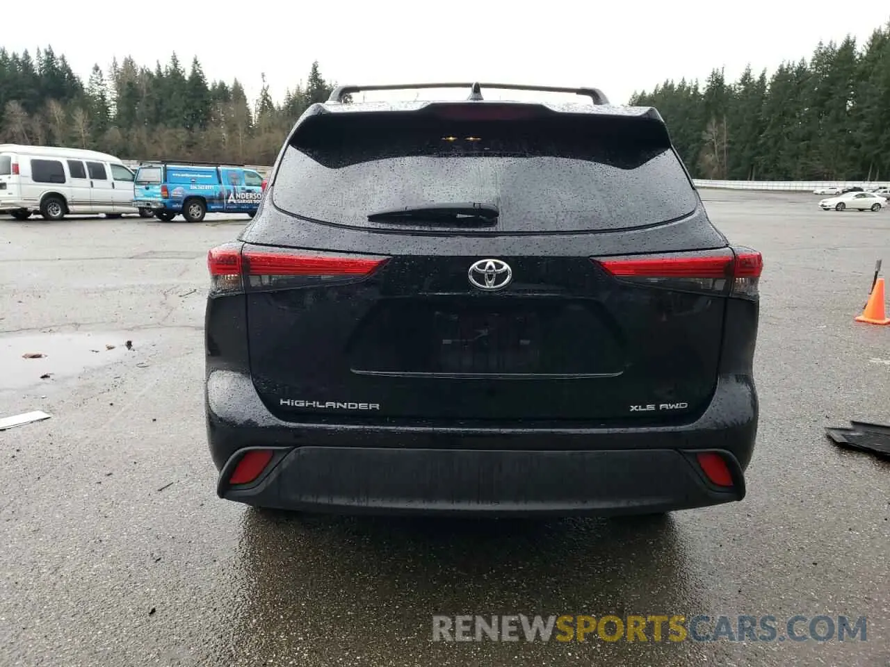 6 fotografías del automóvil dañado 5TDGZRBHXLS521370 TOYOTA HIGHLANDER 2020