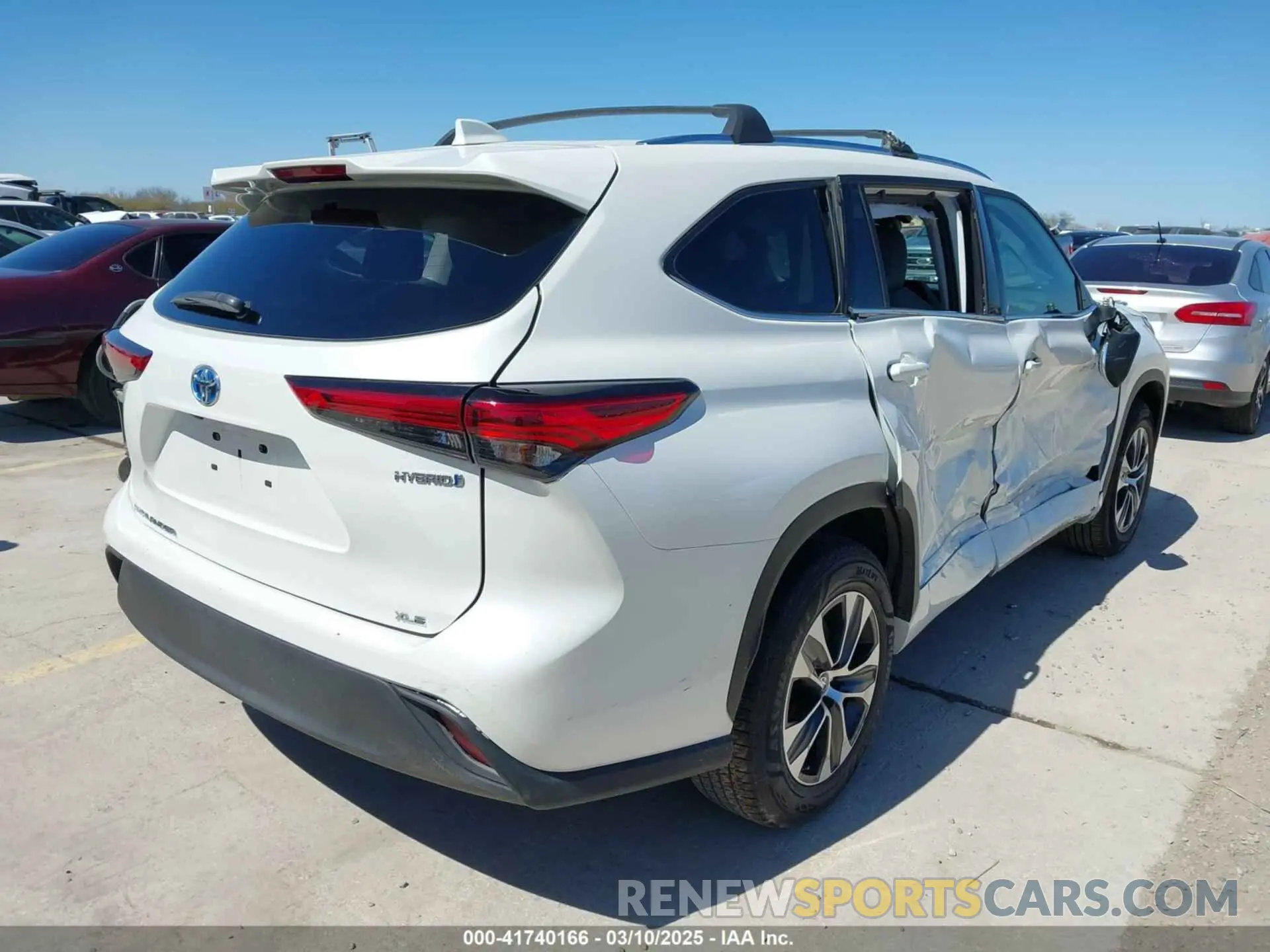 4 fotografías del automóvil dañado 5TDHARAH6LS501582 TOYOTA HIGHLANDER 2020