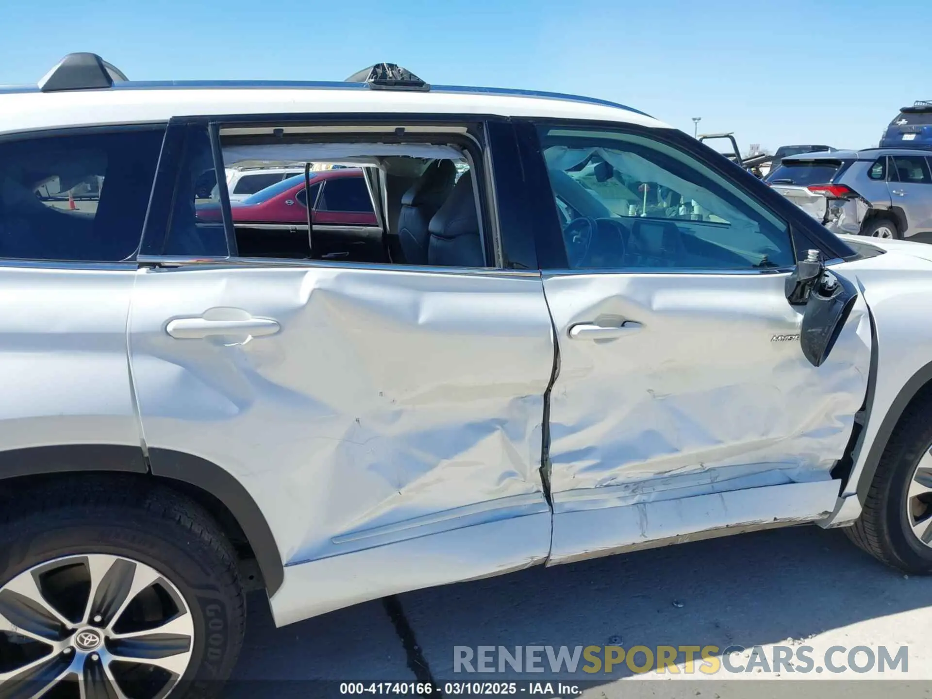 6 fotografías del automóvil dañado 5TDHARAH6LS501582 TOYOTA HIGHLANDER 2020