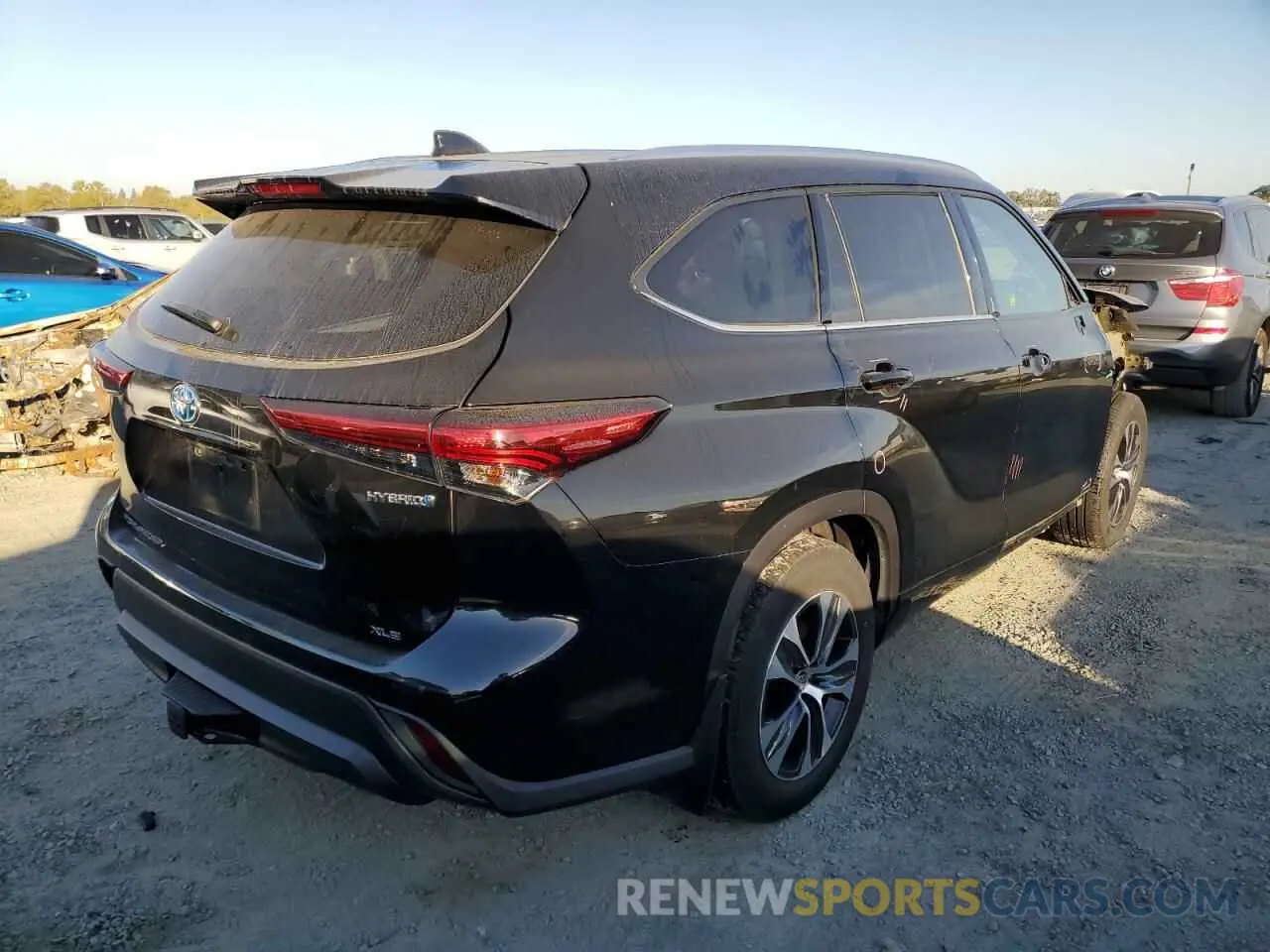 4 fotografías del automóvil dañado 5TDHBRCH0LS505315 TOYOTA HIGHLANDER 2020