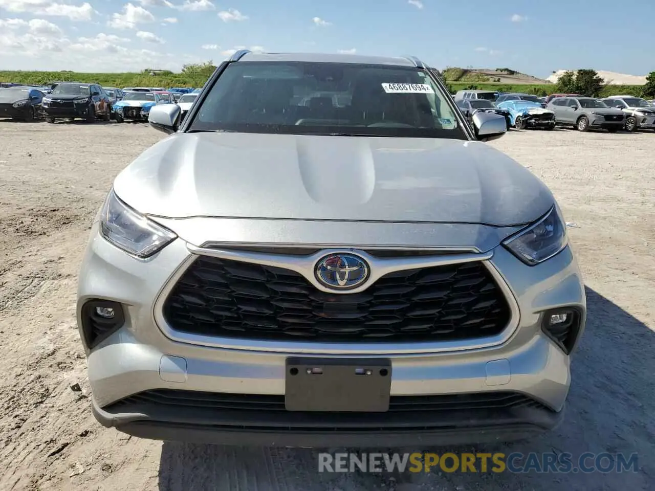 5 fotografías del automóvil dañado 5TDHBRCH0LS513253 TOYOTA HIGHLANDER 2020