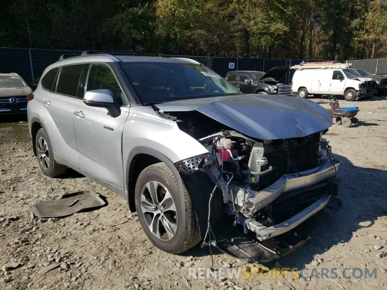 1 fotografías del automóvil dañado 5TDHBRCH2LS503677 TOYOTA HIGHLANDER 2020