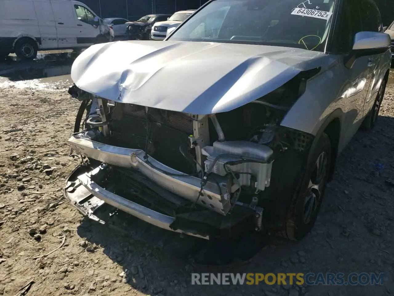 9 fotografías del automóvil dañado 5TDHBRCH2LS503677 TOYOTA HIGHLANDER 2020