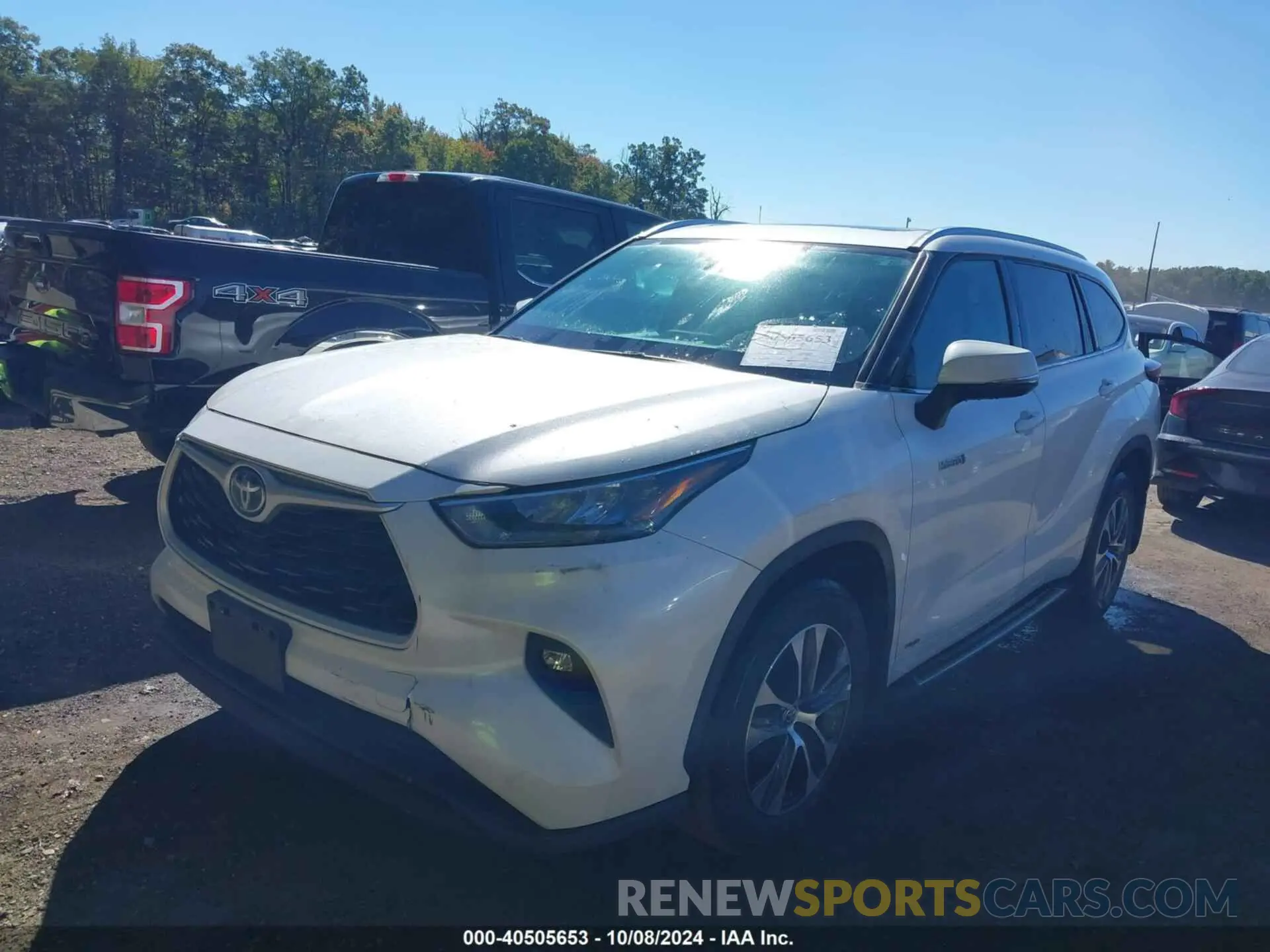 2 fotografías del automóvil dañado 5TDHBRCH3LS508354 TOYOTA HIGHLANDER 2020