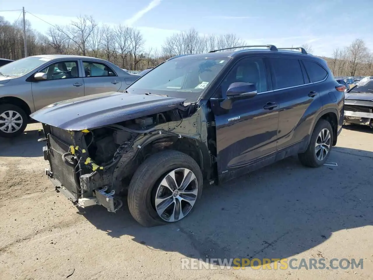 1 fotografías del automóvil dañado 5TDHBRCH5LS503821 TOYOTA HIGHLANDER 2020