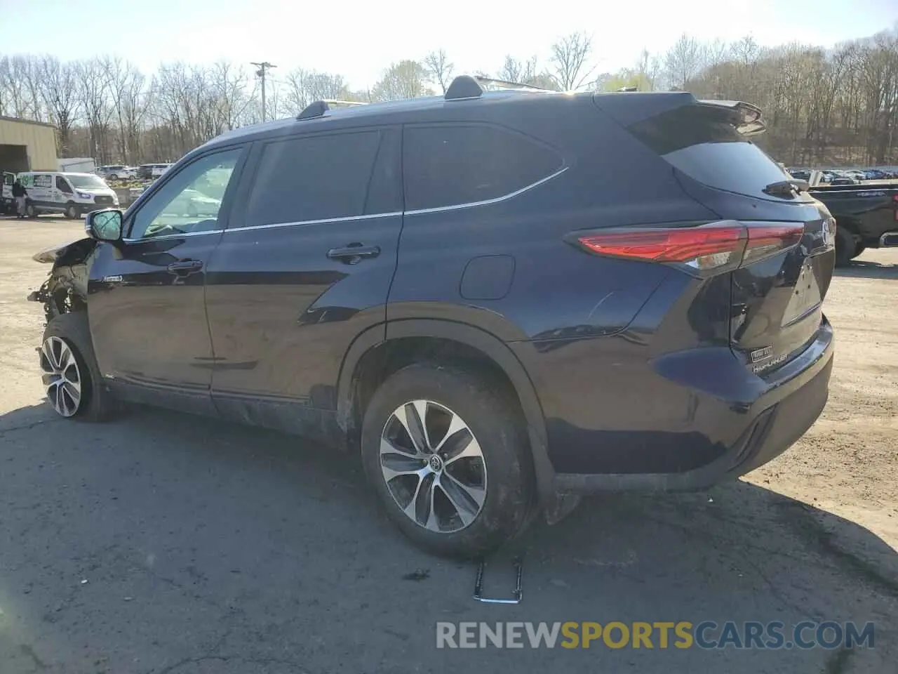 2 fotografías del automóvil dañado 5TDHBRCH5LS503821 TOYOTA HIGHLANDER 2020